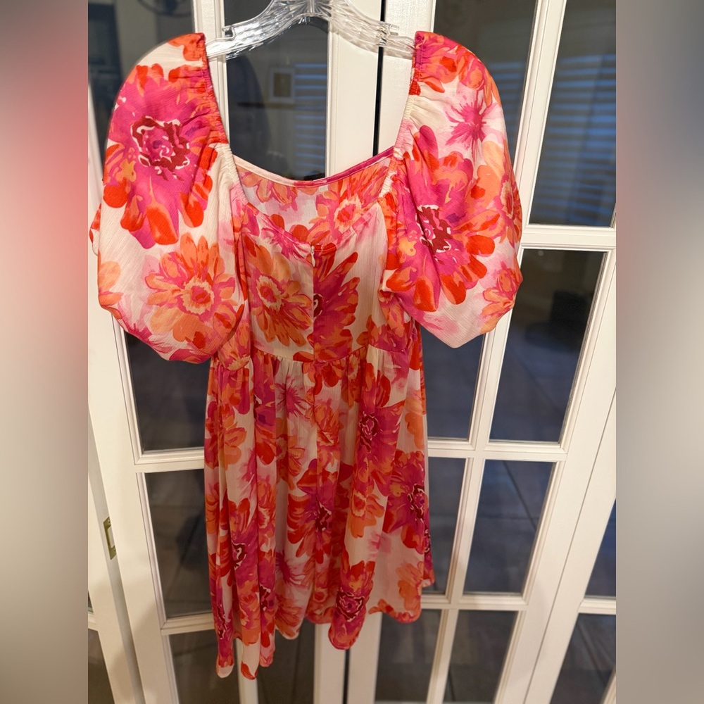 Floral Puff Sleeve Dress